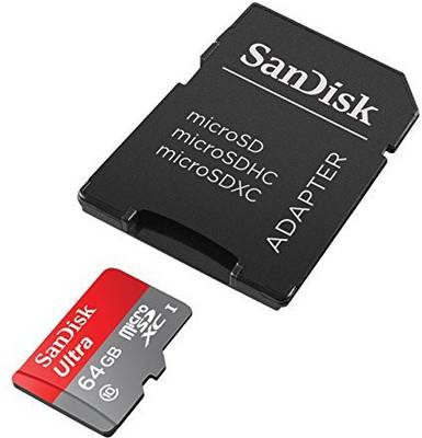SanDisk Ultra 64 GB MicroSDXC Class 10 48 MB/s  Memory Card