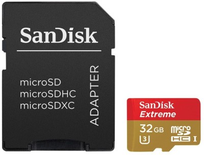 SanDisk Extreme 32 GB MicroSDXC UHS Class 3 60 MB/s  Memory Card