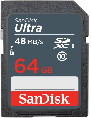 SanDisk Ultra Camera 64 GB SD Card Class 10 48 MB/s  Memory Card