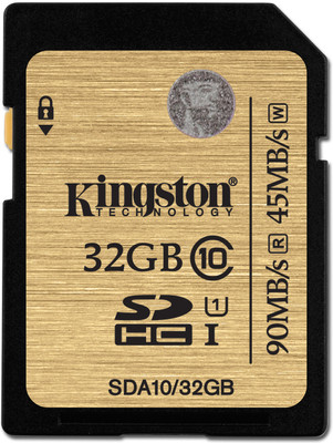 Kingston 32 GB SDHC Class 10 90 MB/S Memory Card