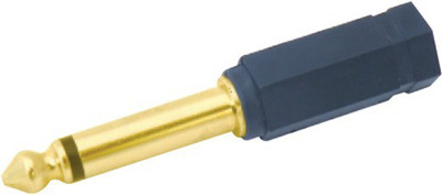 

Krown 6.3mm (P-38) Mono Male To 3.5mm (Earphones)Female Connector - Plastic Molded - Pack Of 3 Converter(Black)