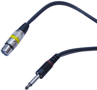 

Krown XLR Female to 6.3MM Mono Male Microphone 5 Meter Cable(Black)