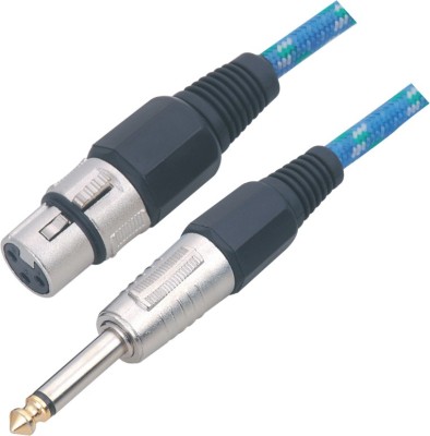MX XLR Female to Mono Jack Cable - 3mtrs Cable(Black, Blue)