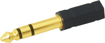 

Krown 6.3 Mm (P-38) Stereo Male Plug To 3.5mm (Earphones) Female Stereo Connector - Plastic Molded - Pack Of 3 Converter(Black)