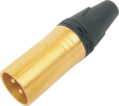 

MX XLR 3 PIN MIC MALE CONNECTOR - FULL GOLD PLATED Connector(Gold, Black)
