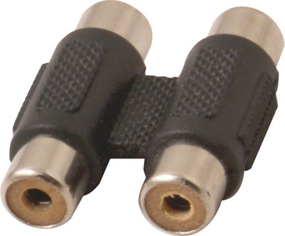 

Prodx 2rca female to 2rca female jack pack of 2pes Connector(Black)