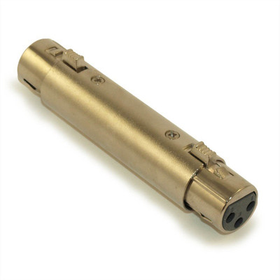 

Prodx 3pin xlr female microphone extension metal Connector(Silver)