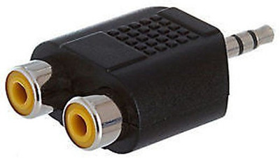 Prodx 6x 3.5mm Stereo Male To 2 Rca Female pack of 4pes connector Black Prodx Microphones Accessories