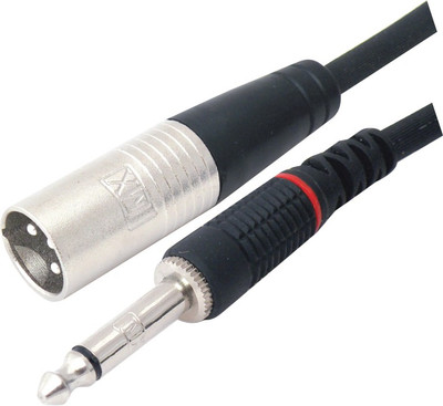 

MX XLR 3 PIN MIC MALE TO P-38 MONO MALE CORD - 5 MTR Cable(Black, Silver)