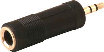 

Prodx 3.5mm Stereo Male to 6.35mm female for multipurpose use pack of-2pes Connector(Black)