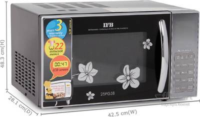 IFB 25PG3B 25 L Grill Microwave Oven (Black) 