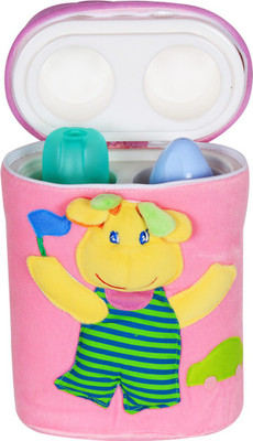 

Ole Baby 3D Pop Out Plush Soft Toy Double Portable Infant Feeding Milk Food Bottle Thermal Warmer Holder (Upto 250ml each)(Pack of 1, Purple, Pink)