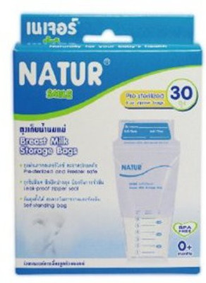 

Baby Bucket NATUR Breast Milk Storage Bags BPA Free(Pack of 30, White)
