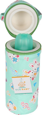 

Ole Baby Bunny Print Single Portable Infant Feeding Milk Food Bottle Thermal Warmer Bag Storage Holder (Upto 250ml)(Green