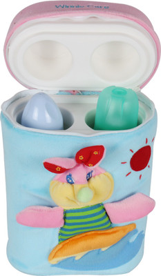 

Ole Baby 3D Pop Out Plush Soft Toy Double Portable Infant Feeding Milk Food Bottle Thermal Warmer Bag Storage Holder (Upto 250ml)(Blue