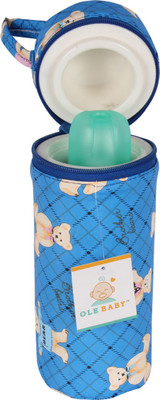

Ole Baby Teddy Print Single Portable Infant Feeding Milk Food Bottle Thermal Warmer Bag Storage Holder (Upto 250ml)(Blue