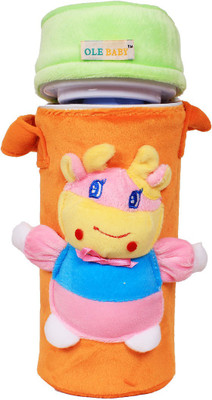 

Ole Baby 3D Pop Out Plush Soft Toy Single Portable Infant Feeding Milk Food Bottle Thermal Warmer Holder (Upto 250ml each)(Pack of 1, Orange)