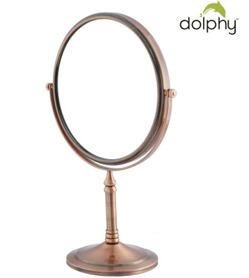 

Dolphy Copper 5X Tabletop Shaving & Makeup Vanity - 8 Inch Magnifying Mirror(Round)
