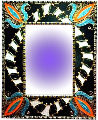 

Akanksha Arts Handmade 9 Decorative Mirror(Rectangular)