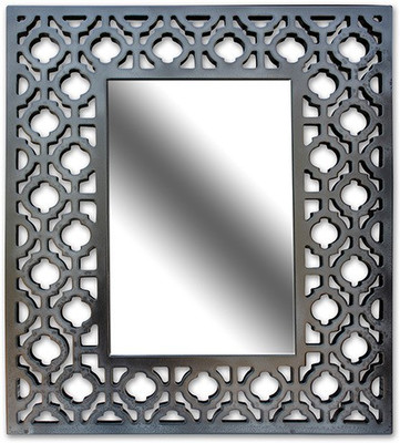 Crazycut CCMI1005 Decorative Mirror(Rectangular Finish : Black Glossy Paint, Auto Finish) at flipkart