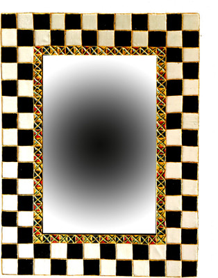 

Akanksha Arts Handmade12 Decorative Mirror(Rectangular)