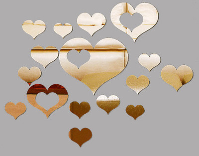 

Indigo Creatives Love Hearts Decorative Wall Bathroom Mirror(Hearts)