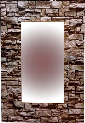 

Akanksha Arts Natural Stone Design Decorative Mirror(Rectangle)