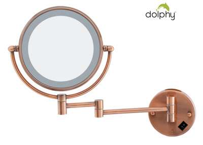 

Dolphy Copper 5x LED Shaving & Makeup - 8 inch Magnifying Mirror(Round)