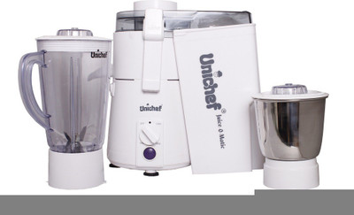 

Unichef Juice-o-matic Plus XL Series 835 W Juicer Mixer Grinder(White, 2 Jars)
