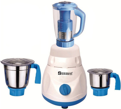 

Sunmeet Latest Jar attachments of chutney medium & juicer jarType-728 1000 W Juicer Mixer Grinder(Multicolor, 3 Jars)