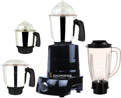 

Goldwinner MA ABS Body MGJ WOF 2017-135 750 W Juicer Mixer Grinder(Black, 4 Jars)
