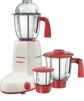 

Snapple Scarlet 550 W Mixer Grinder(White,Red, 3 Jars)