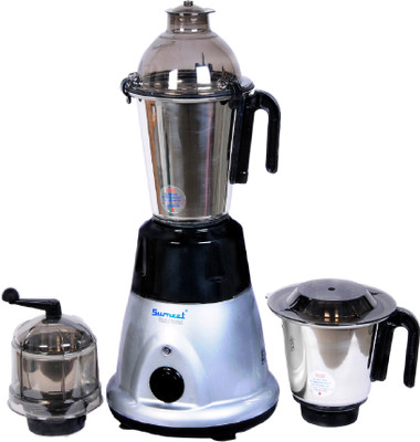 Sumeet Domestic Plus 2015 750 W Mixer Grinder(Grey, Black, 3 Jars) available at flipkart for Rs.4099
