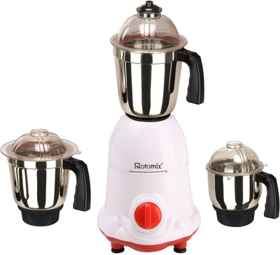 

Rotomix Roto 750 ArwaWhiteRed 750 W Mixer Grinder(White, 3 Jars)