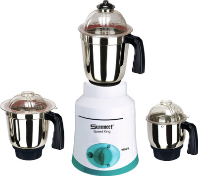 

Sunmeet Commercial 1000 W Mixer Grinder(White, Green, 3 Jars), Green;white