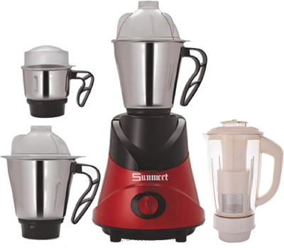 

Sunmeet SM 750 ButlerMetallic 750 W Mixer Grinder(Metallic, 4 Jars)