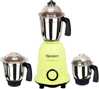 

Sunmeet High Tech 600 W Mixer Grinder(Yellow, 3 Jars)