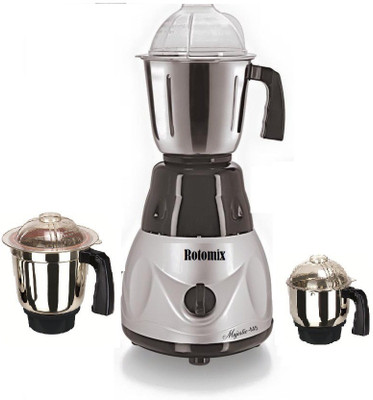 

Rotomix Tornado Pro 750 W Mixer Grinder(Black, Silver, 3 Jars)