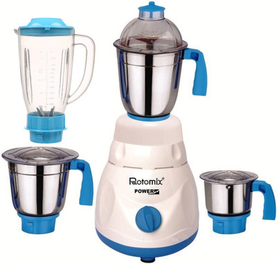 

Rotomix ABS Body MG16-WFJ133 1000 W Juicer Mixer Grinder(Multicolor, 4 Jars)