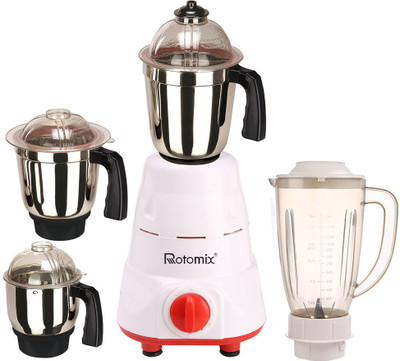 

Rotomix ABS Body MG16-WFJ114 1000 W Juicer Mixer Grinder(Multicolor, 4 Jars)