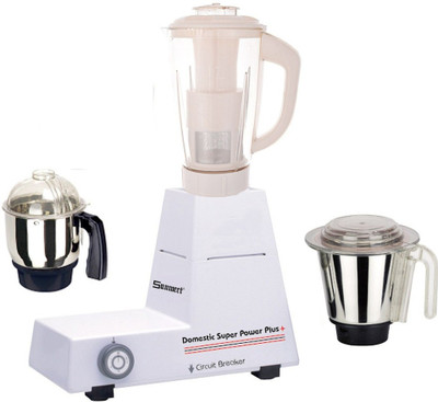 

Sunmeet Latest Jar attachments of chutney medium & juicer jarType-760 600 W Juicer Mixer Grinder(Multicolor, 3 Jars)