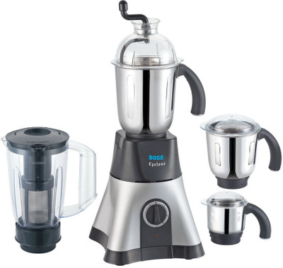 

Boss Cyclone 750 W Juicer Mixer Grinder(Black,Silver, 4 Jars)