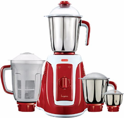 V-Guard Inspira 4 Jar 750 W Juicer Mixer Grinder(Red, 4 Jars)