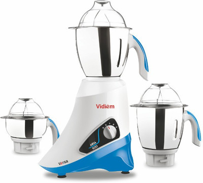 

Vidiem Versa 600 W Mixer Grinder(Blue, 3 Jars)