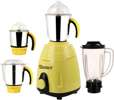 

Sunmeet ABS Body MG16-WFJ486 600 W Juicer Mixer Grinder(Multicolor, 4 Jars)