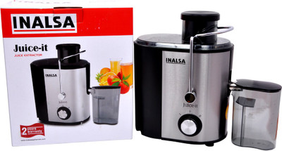 

Inalsa Juice Extractor 500 W Juicer(Black, 2 Jars)
