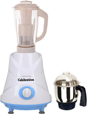 

Celebration Latest Jar attachments of chutney & juicer jarType-39 600 W Juicer Mixer Grinder(Multicolor, 2 Jars)