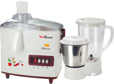 

VOLTGUARD 450 WATTS DESIRE 450 W Juicer Mixer Grinder(White, 2 Jars)