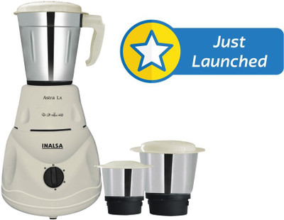 Inalsa Astra LX 550 W Mixer Grinder(White, 3 Jars) available at flipkart for Rs.1999
