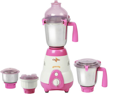 

Chef Art CMG627 750 W Mixer Grinder(White, Pink, 4 Jars)